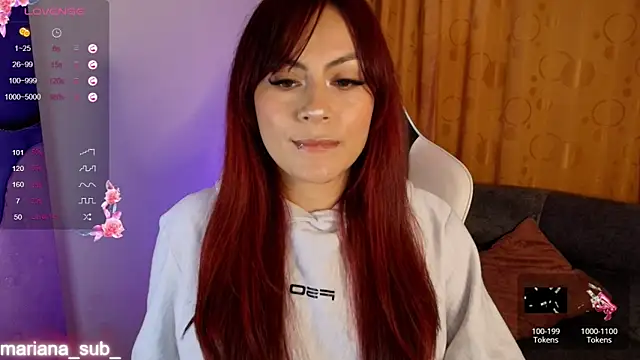 mariana sub  online show from October 9, 2025, 8:09 pm