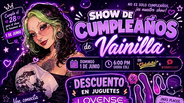 vainilla doll online show from May 24, 2026, 2:11 am