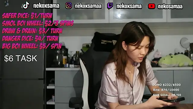 nekoxwaifu online show from May 3, 2026, 10:57 pm