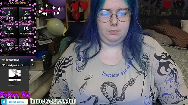 JannetPie online show from February 22, 2025, 2:28 am