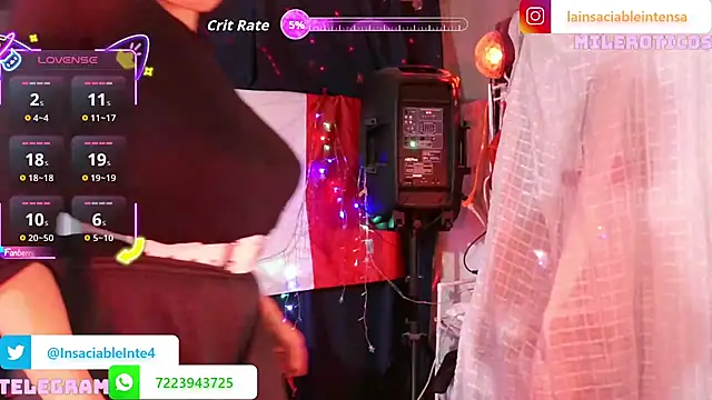 Snapshot of LaInsaciableIntensa chatting on March 8, 2026, 11:41 pm LaInsaciableIntensa online show from March 8, 2026, 11:41 pm