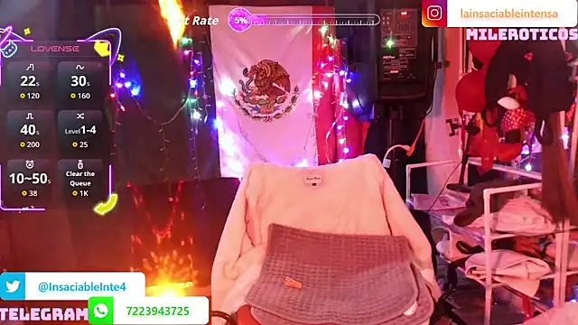 LaInsaciableIntensa online show from June 14, 2026, 1:57 am