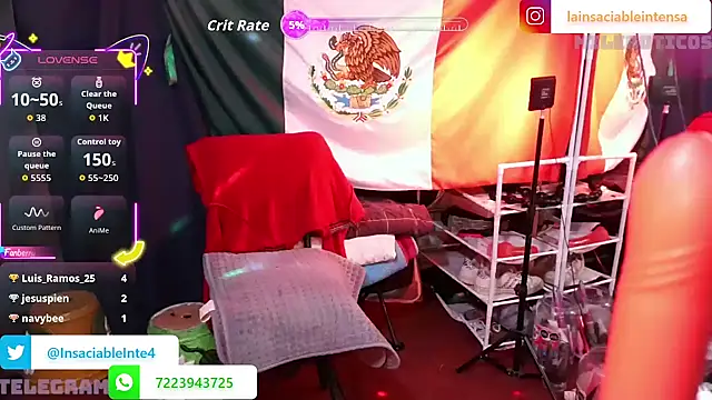 LaInsaciableIntensa online show from September 25, 2025, 2:17 am