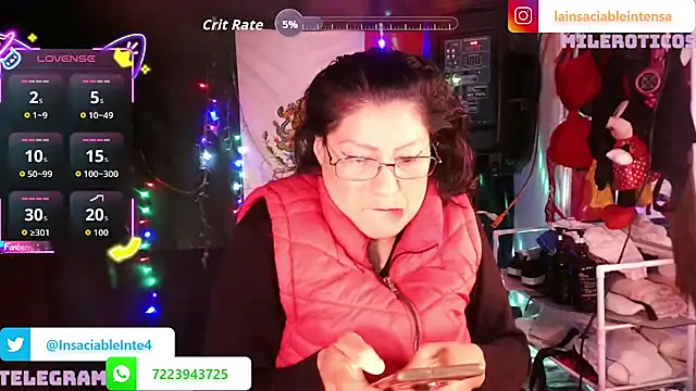 LaInsaciableIntensa online show from June 22, 2026, 3:25 am