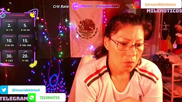LaInsaciableIntensa online show from June 20, 2026, 1:43 am