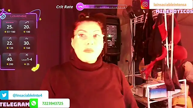 LaInsaciableIntensa online show from May 8, 2026, 1:53 am