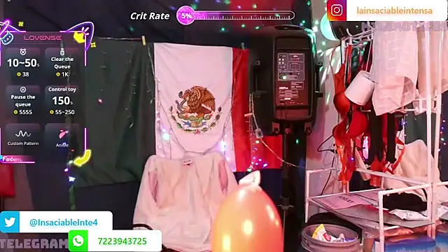 Snapshot of LaInsaciableIntensa chatting on February 21, 2026, 2:13 am LaInsaciableIntensa online show from February 21, 2026, 2:13 am