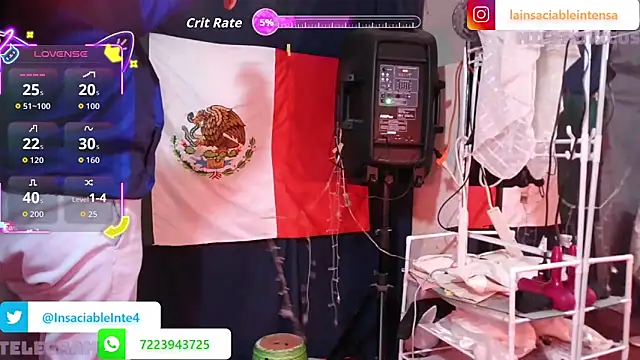 Snapshot of LaInsaciableIntensa chatting on March 14, 2026, 12:49 am LaInsaciableIntensa online show from March 14, 2026, 12:49 am