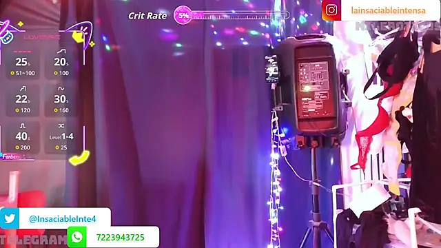 LaInsaciableIntensa online show from May 24, 2026, 1:27 am