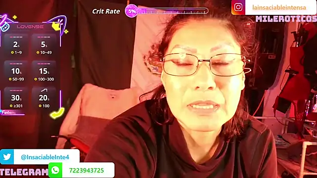 LaInsaciableIntensa online show from June 8, 2026, 1:39 am