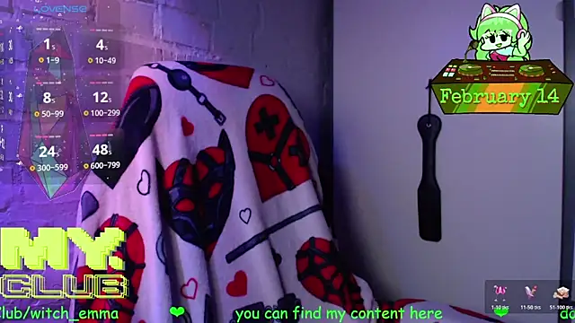 Witch Emma online show from February 14, 2026, 8:25 am