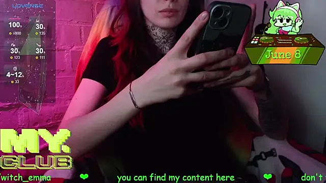 Witch Emma online show from June 8, 2026, 10:27 am